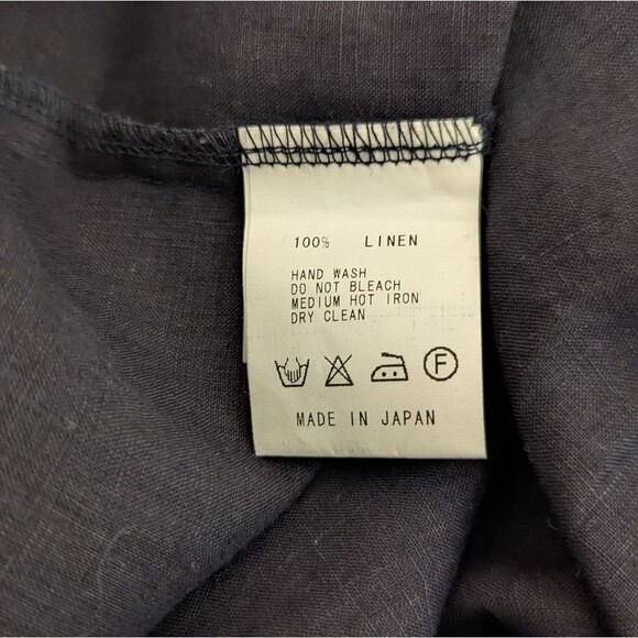 Navy Blue Linen Short Sleeve Oversized Dress by Stamp and Diary - Picture 7 of 7